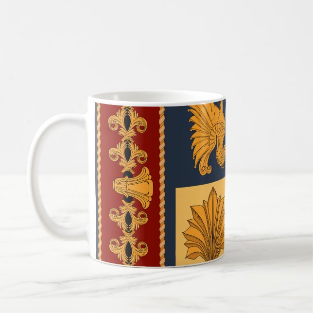 Goldene Löwen: Jugendstil-Schal-Design Kaffeetasse (Links)