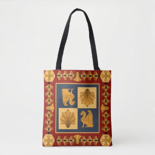 Goldene Löwen: Jugendstil-Schal-Design Tasche