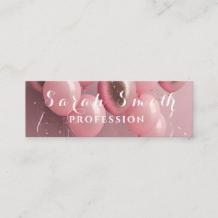Goldene Luftballons Glitter Event Hochzeit Feier Mini Visitenkarte