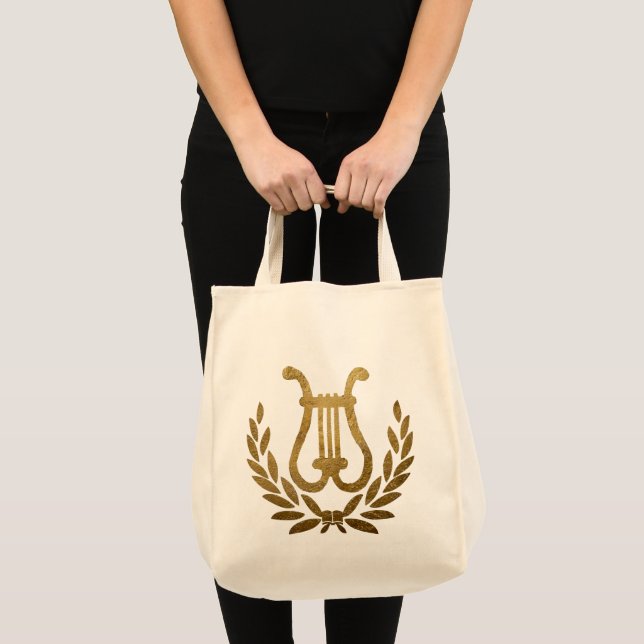 Goldene Lyra-Tasche Tragetasche (Vorderseite (Produkt))