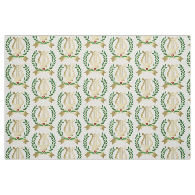 Goldene Lyre Stoff (Fat Quarter (45,7 x 55,9 cm))