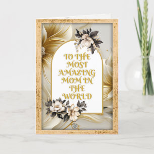 Goldene Magnolie Erstaunlichste Mutter Feiertagskarte