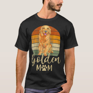 Goldene Mama Retro Sonnenuntergang Goldenes Retrie T-Shirt