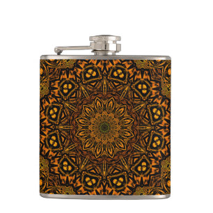 Goldene Mandala Flachmann