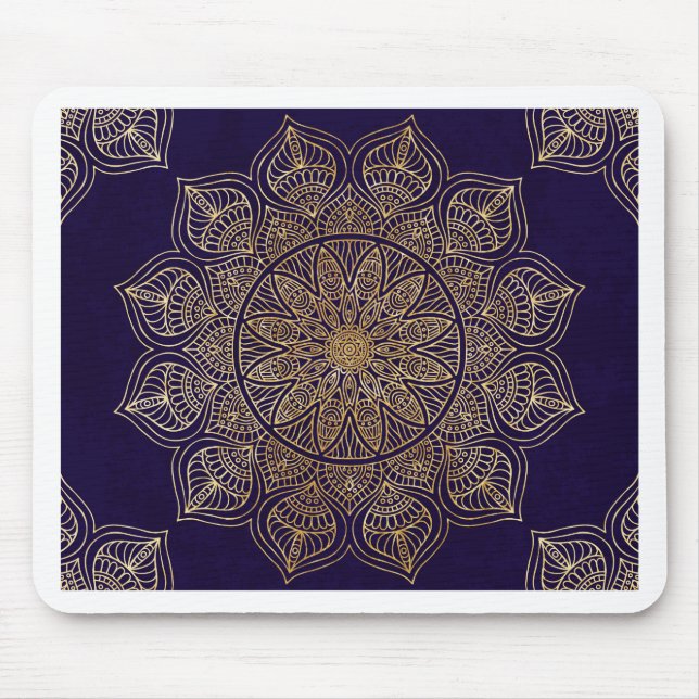 Goldene Mandala Mousepad (Vorne)