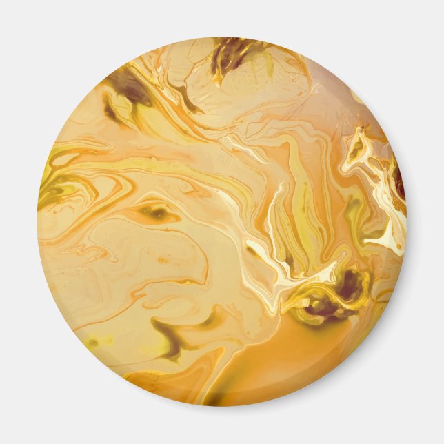 Goldene Marmortextur Magnet (Vorne)