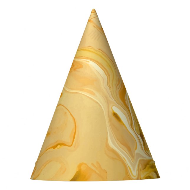 Goldene Marmortextur Partyhütchen (Vorderseite)