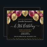 Goldene Maroon Glitzer Balloons 60. Geburtstag<br><div class="desc">Elegante Imitate Maronen und Goldballons Glitzer an der oberen Grenze. Alle Texte sind individuell einstellbar und lassen sich für Ihr eigenes Party leicht ändern. Das elegante Design der Geburtstagsgeschenke,  jedes Jahr,  das Alter kann verändert werden</div>