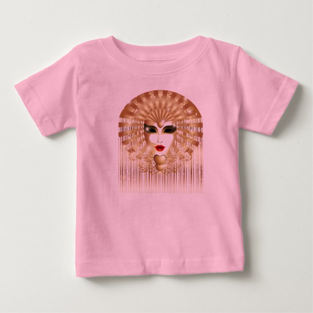 Goldene Maske Mardi Gras Party T - Shirt (Vorderseite)