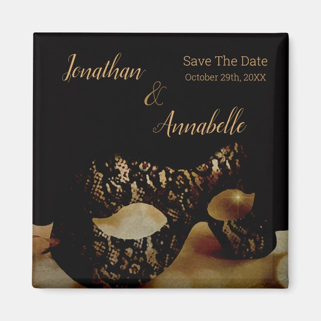 Goldene Maske Save the Date Magnet (Vorne)