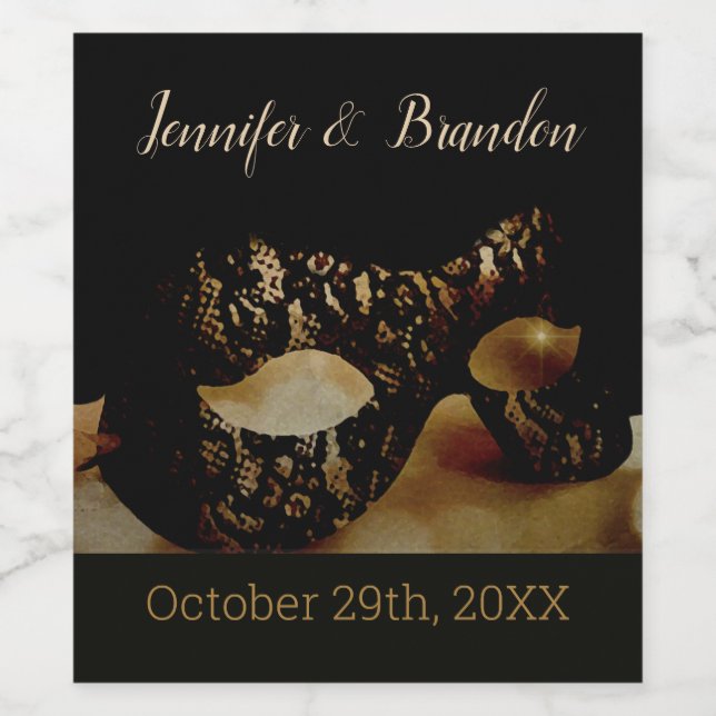 Goldene Maske Weinetikett (Einzelnes Label)