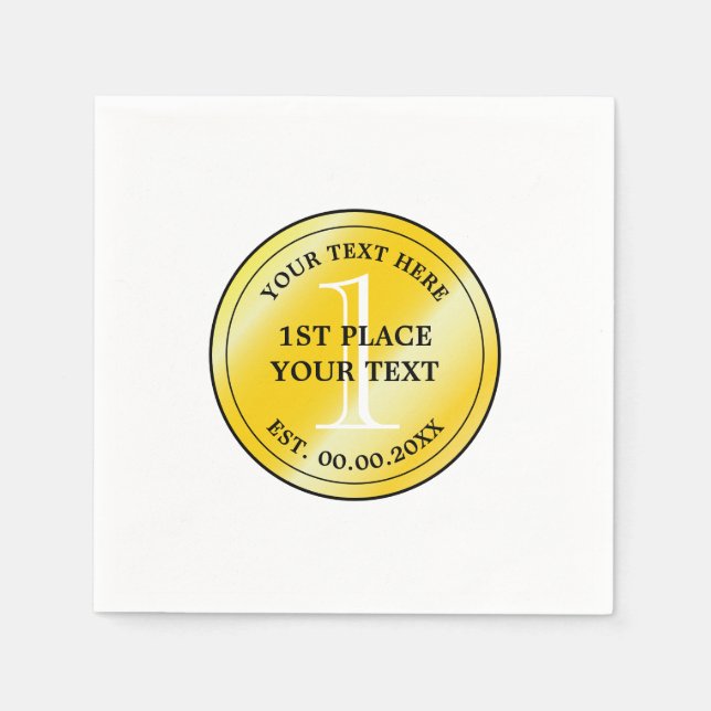 Goldene Medaille 1. Platz Gewinner des Wettbewerbs Serviette (Vorderseite)