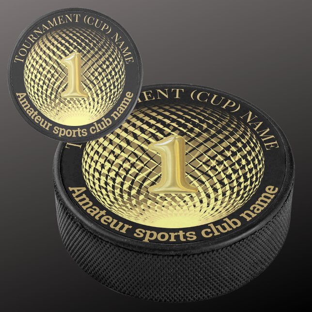 Goldene Medaille 1. Platz Sieger Hockey-Team Eishockey Puck (Von Creator hochgeladen)