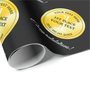 Goldene Medaille mit dem ersten Preis Geschenkpapier