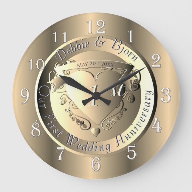 Goldene Medaille zum ersten Mal anlässlich der Hoc Große Wanduhr (Vorderseite)