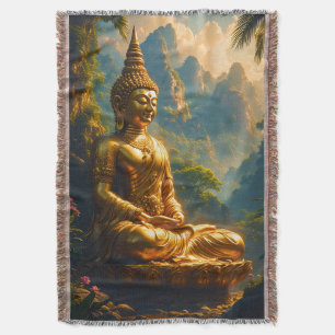Goldene Meditation in den thailändischen Gipfeln Decke