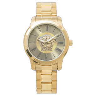 Goldene Medusa Armbanduhr