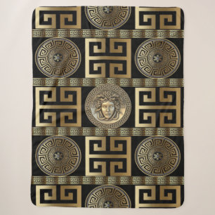 Goldene Medusa Griechischer Schlüssel  Sherpadecke