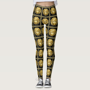 Goldene Medusa in Ketten Leggings