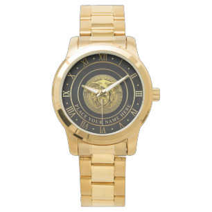 Goldene Medusa PERSONALISIERTES Geschenk Armbanduhr