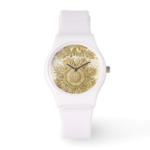 Goldene Meerestiere Armbanduhr