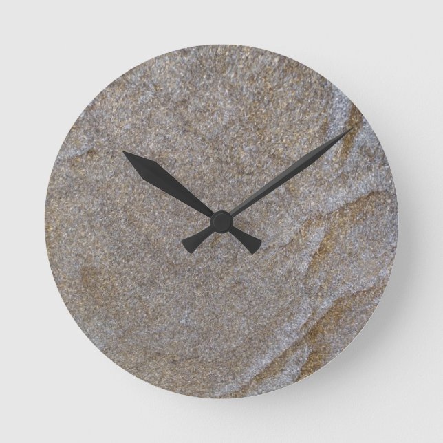 goldene Messingchips  Runde Wanduhr (Vorderseite)