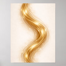 Goldene Minimal Flow Wandkunst – Elegantes Gold