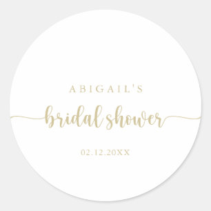 Goldene minimalistische Kalligrafie-Geschenkverpac Runder Aufkleber