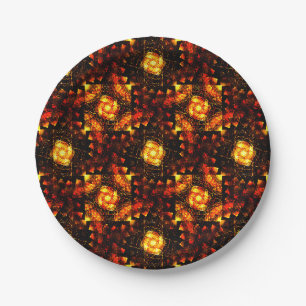Goldene moderne boho elegante abstrakte Kunst Must Pappteller