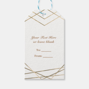 Goldene moderne geometrische Linien Glam Party Fav Geschenkanhänger