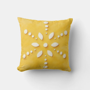 Goldene moderne Kunst-Schneeflocke Winter-Wurfkiss Kissen