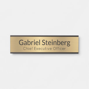 Goldene moderne professionelle Büro Türschild