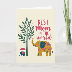 Goldene Moms-Tages-Kunstkarte Karte