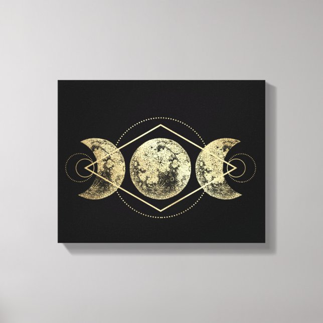 Goldene Monde Heilige Geometrie Leinwanddruck (Vorderseite)