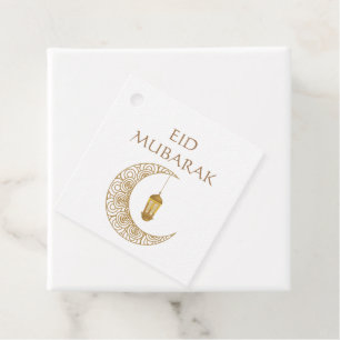 Goldene Mondsichel & Laterne Eid Mubarak Islamisch Geschenkanhänger