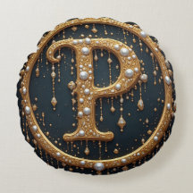 Goldene Monogramm-Initiale Buchstabe P