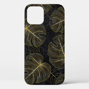 Goldene Monstera-Blätter, romantische nahtlose Blu Case-Mate iPhone Hülle
