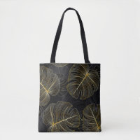 Goldene Monstera-Blätter, romantische nahtlose Blu