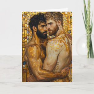 Goldene Mosaik-Umarmung Karte