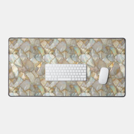 Goldene Mosaikmutter im Pearl-Stil Schreibtischunterlage