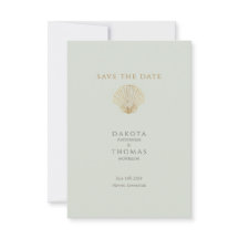 Goldene Muschel Stumme Salbei Hochzeit Save the Da