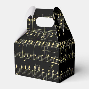 Goldene Musik auf schwarz Geschenkschachtel