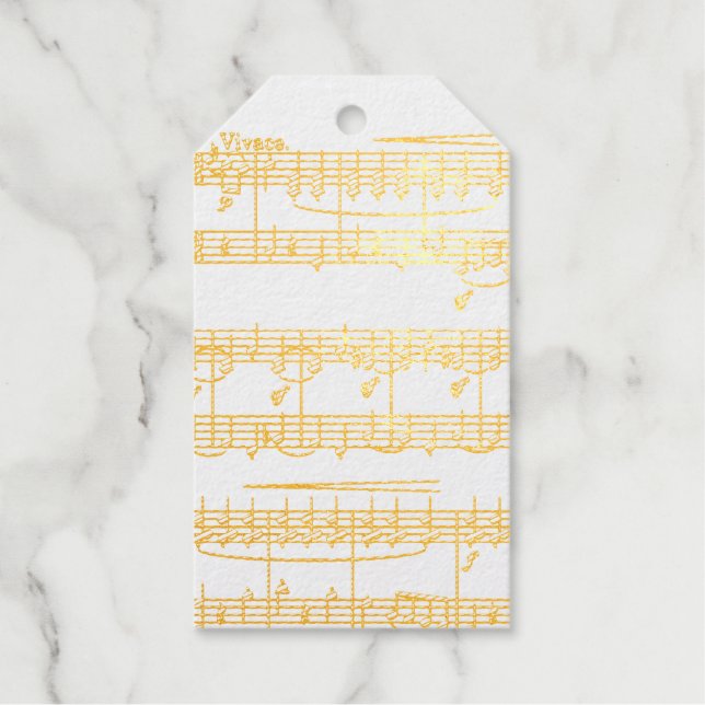 Goldene Musik Geschenkanhänger (Vorderseite)