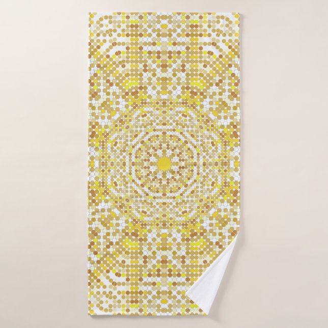 Goldene Muster mit goldenen Mosaiken im By Badehandtuch (Badehandtuch)