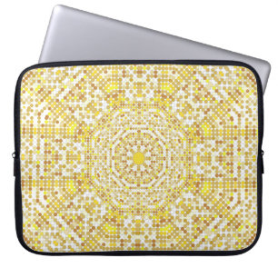 Goldene Muster mit goldenen Mosaiken im By Laptopschutzhülle