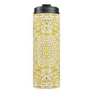 Goldene Muster mit goldenen Mosaiken im By Thermosbecher