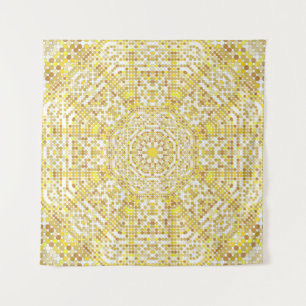 Goldene Muster mit goldenen Mosaiken im By Wandteppich