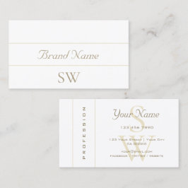 Goldene Mutter Perlenschlangenmuster mit Monogramm Visitenkarte