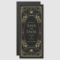 Goldene mystische Tarot-Karte Save the Date