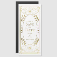 Goldene mystische Tarot-Karte Save the Date